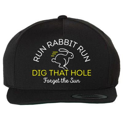 Run Rabbit Run Dig That Hole Wool Snapback Cap