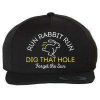 Run Rabbit Run Dig That Hole Wool Snapback Cap