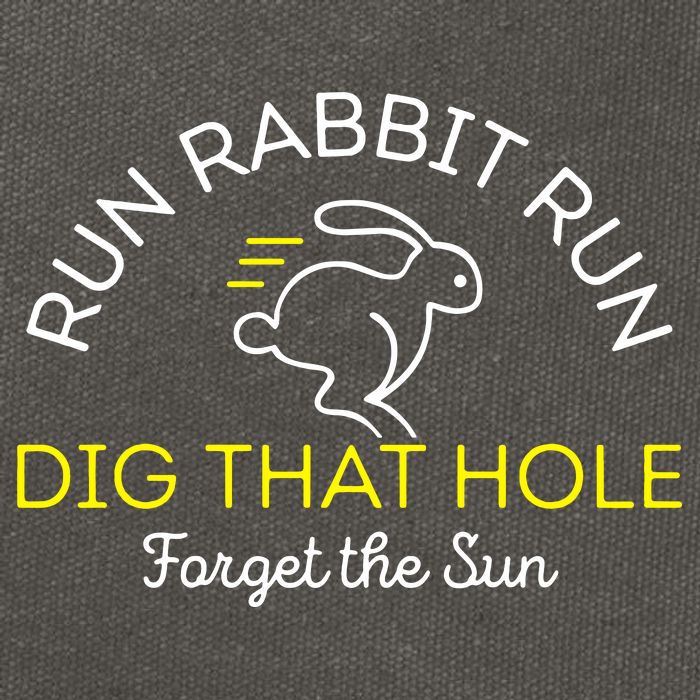 Run Rabbit Run Dig That Hole Cotton Canvas Backpack