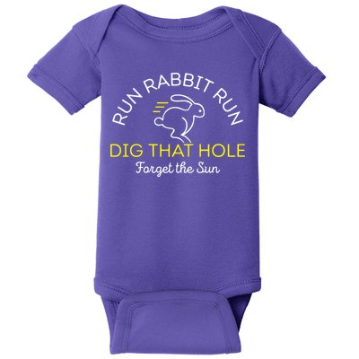 Run Rabbit Run Dig That Hole Baby Bodysuit