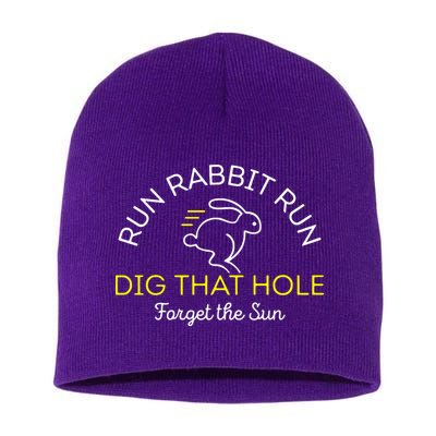 Run Rabbit Run Dig That Hole Short Acrylic Beanie