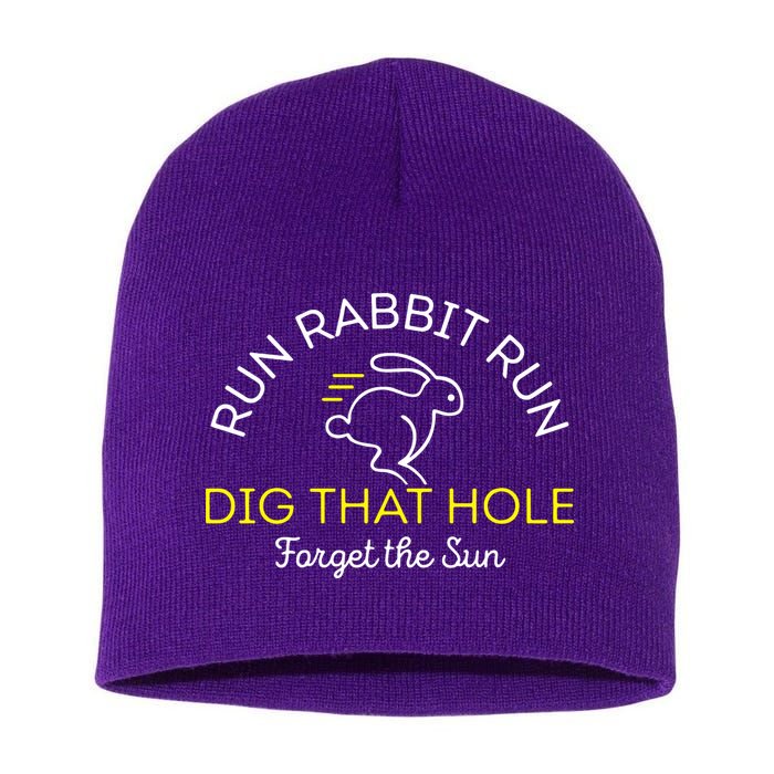 Run Rabbit Run Dig That Hole Short Acrylic Beanie