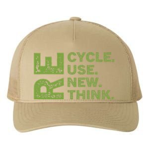 Recycle Reuse Renew Rethink Earth Day Environmental Activism Funny Yupoong Adult 5-Panel Trucker Hat