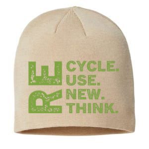 Recycle Reuse Renew Rethink Earth Day Environmental Activism Funny Sustainable Beanie