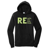 Recycle Reuse Renew Rethink Crisis Environmental Activism Women's Pullover Hoodie