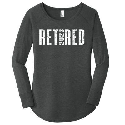 Retired  - Retro Retirement Party  Wo Retiring Women's Perfect Tri Tunic Long Sleeve Shirt