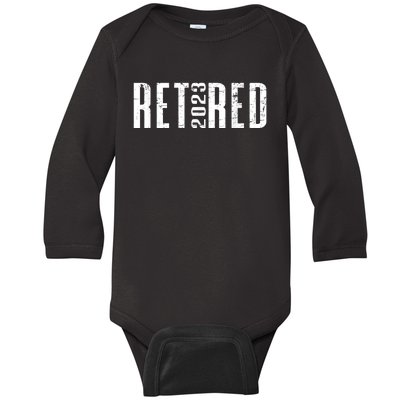 Retired  - Retro Retirement Party  Wo Retiring Baby Long Sleeve Bodysuit