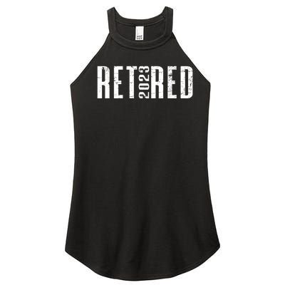 Retired  - Retro Retirement Party  Wo Retiring Women’s Perfect Tri Rocker Tank