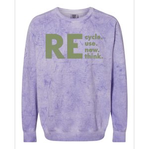 Recycle Reuse Renew Rethink Crisis Environmental Activism Colorblast Crewneck Sweatshirt