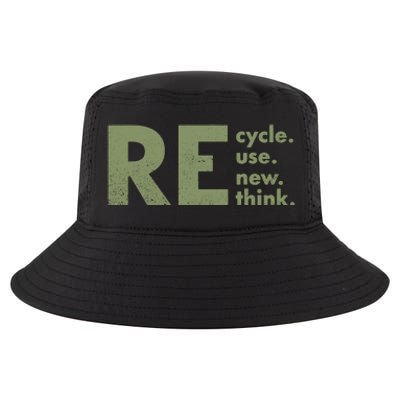 Recycle Reuse Renew Rethink Crisis Environmental Activism Cool Comfort Performance Bucket Hat