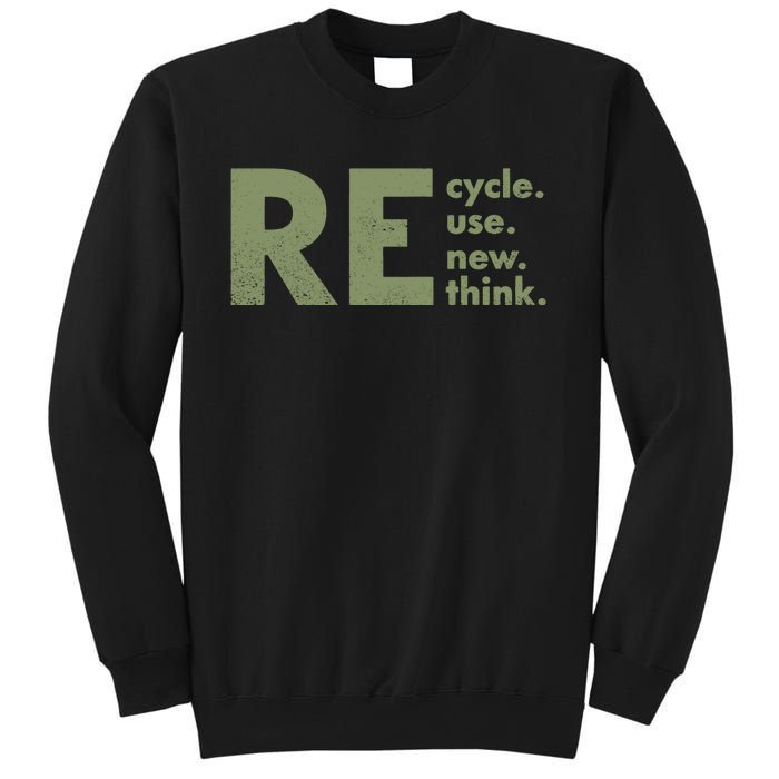 Recycle Reuse Renew Rethink Crisis Environmental Activism Sweatshirt