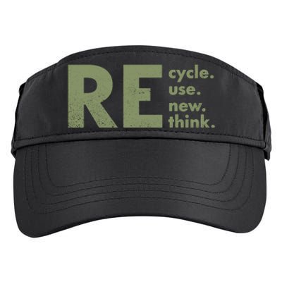 Recycle Reuse Renew Rethink Crisis Environmental Activism Adult Drive Performance Visor