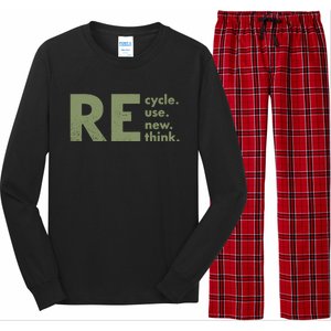 Recycle Reuse Renew Rethink Crisis Environmental Activism Long Sleeve Pajama Set