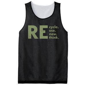 Recycle Reuse Renew Rethink Crisis Environmental Activism Mesh Reversible Basketball Jersey Tank