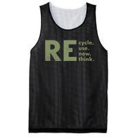 Recycle Reuse Renew Rethink Crisis Environmental Activism Mesh Reversible Basketball Jersey Tank