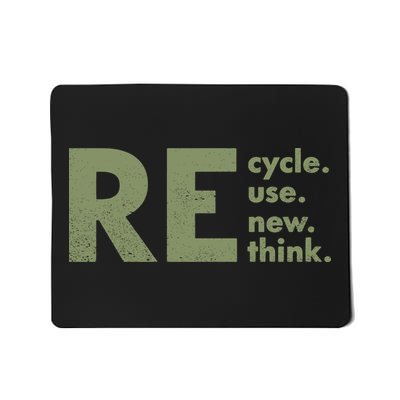 Recycle Reuse Renew Rethink Crisis Environmental Activism Mousepad