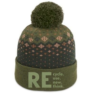 Recycle Reuse Renew Rethink Crisis Environmental Activism The Baniff Cuffed Pom Beanie