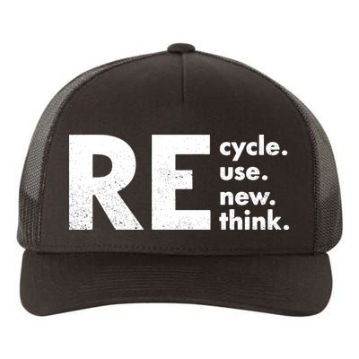 Recycle Reuse Renew Rethink Crisis Environmental Activism Yupoong Adult 5-Panel Trucker Hat