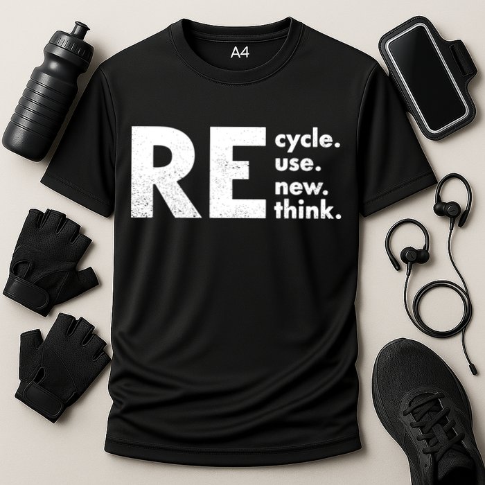 Recycle Reuse Renew Rethink Crisis Environmental Activism Performance Shirt