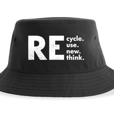 Recycle Reuse Renew Rethink Crisis Environmental Activism Sustainable Bucket Hat