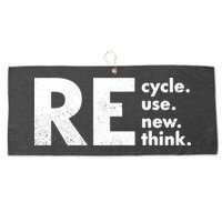 Recycle Reuse Renew Rethink Crisis Environmental Activism Large Microfiber Waffle Golf Towel