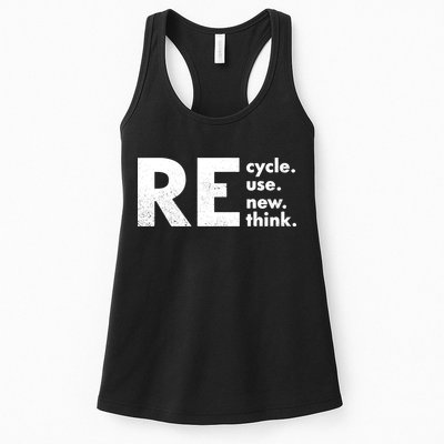 Recycle Reuse Renew Rethink Crisis Environmental Activism Womens Tank Top