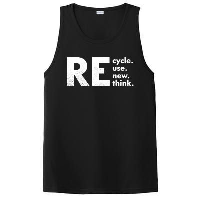 Recycle Reuse Renew Rethink Crisis Environmental Activism PosiCharge Competitor Tank