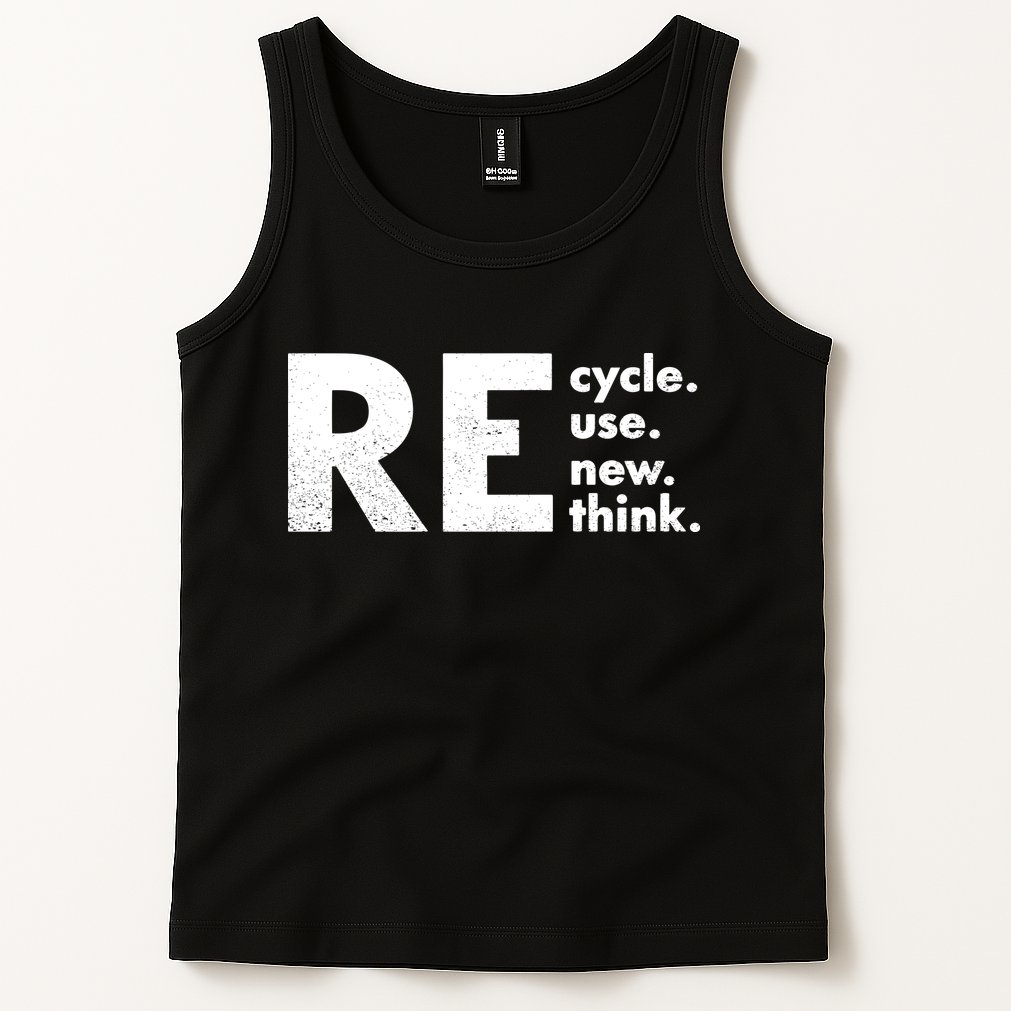 Recycle Reuse Renew Rethink Crisis Environmental Activism Tank Top