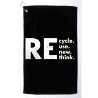 Recycle Reuse Renew Rethink Crisis Environmental Activism Golf Towel