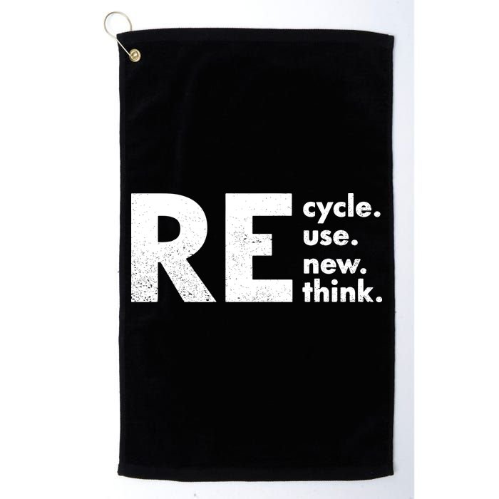 Recycle Reuse Renew Rethink Crisis Environmental Activism Golf Towel