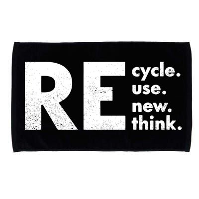 Recycle Reuse Renew Rethink Crisis Environmental Activism Microfiber Hand Towel