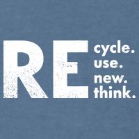 Recycle Reuse Renew Rethink Crisis Environmental Activism Garment-Dyed Sweatshirt