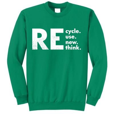 Recycle Reuse Renew Rethink Crisis Environmental Activism Sweatshirt