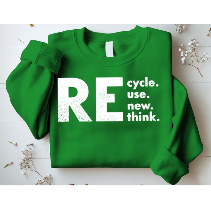 Recycle Reuse Renew Rethink Crisis Environmental Activism Sweatshirt