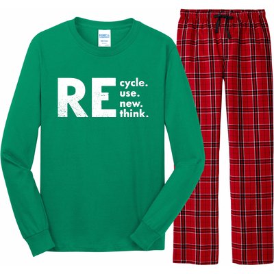 Recycle Reuse Renew Rethink Crisis Environmental Activism Long Sleeve Pajama Set