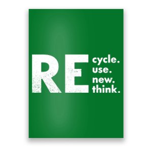 Recycle Reuse Renew Rethink Crisis Environmental Activism Poster