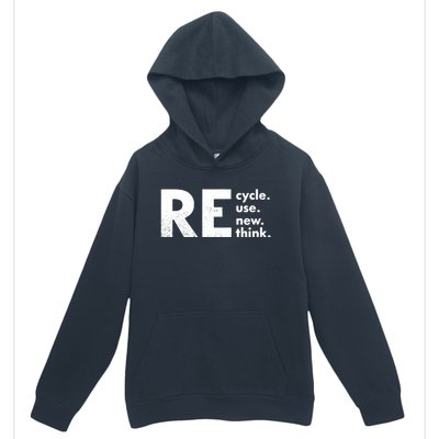 Recycle Reuse Renew Rethink Crisis Environmental Activism Urban Pullover Hoodie