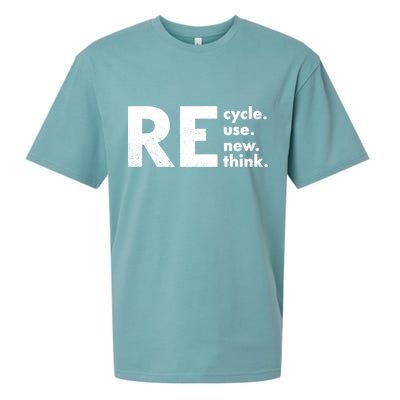 Recycle Reuse Renew Rethink Crisis Environmental Activism Sueded Cloud Jersey T-Shirt