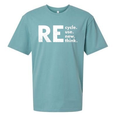 Recycle Reuse Renew Rethink Crisis Environmental Activism Sueded Cloud Jersey T-Shirt