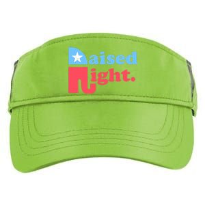 Raised Right Republican Elephant Retro Style Distressed Gift Adult Drive Performance Visor