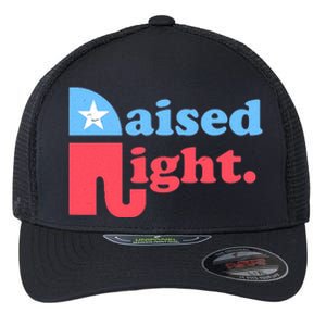 Raised Right Republican Elephant Retro Style Distressed Gift Flexfit Unipanel Trucker Cap