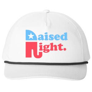 Raised Right Republican Elephant Retro Style Distressed Gift Snapback Five-Panel Rope Hat