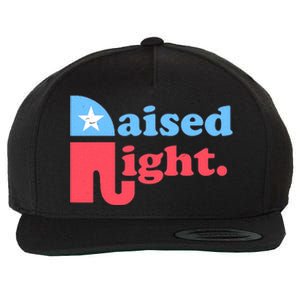 Raised Right Republican Elephant Retro Style Distressed Gift Wool Snapback Cap