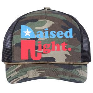 Raised Right Republican Elephant Retro Style Distressed Gift Retro Rope Trucker Hat Cap