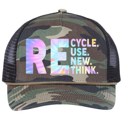 Recycle Reuse Renew Rethink Earth Day Environmental Activism Retro Rope Trucker Hat Cap