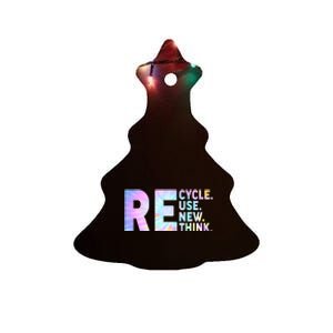 Recycle Reuse Renew Rethink Earth Day Environmental Activism Ceramic Tree Ornament