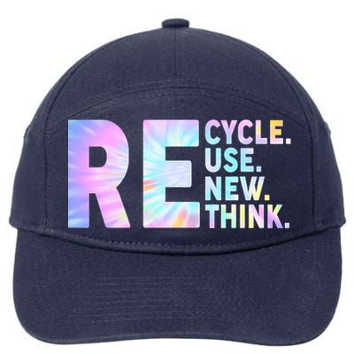 Recycle Reuse Renew Rethink Earth Day Environmental Activism 7-Panel Snapback Hat