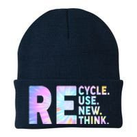 Recycle Reuse Renew Rethink Earth Day Environmental Activism Knit Cap Winter Beanie