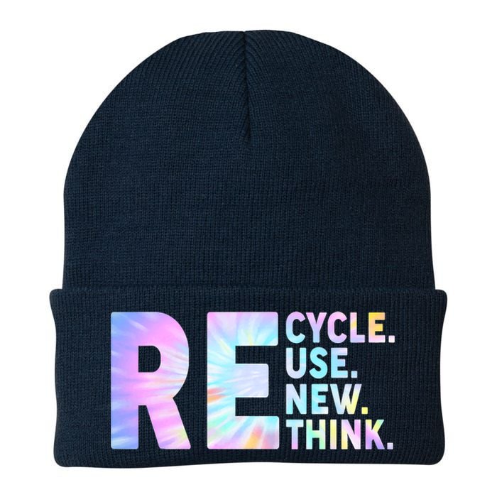 Recycle Reuse Renew Rethink Earth Day Environmental Activism Knit Cap Winter Beanie