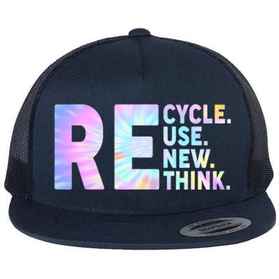 Recycle Reuse Renew Rethink Earth Day Environmental Activism Flat Bill Trucker Hat